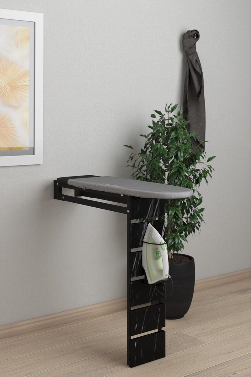 Goedkoopste Moka Park - Strijkplank - Opvouwbare Strijkplank - Ophangbaar - Wandmontage Strijkplank - Zwart