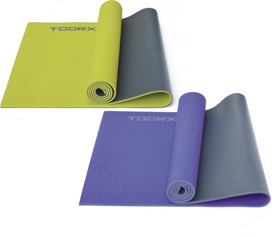 Toorx Fitness Yogamat - 173 x 60 x 0,6 cm - Dual Color - Paars - Antraciet - Fitnessmat van Toorx — afbeelding 3