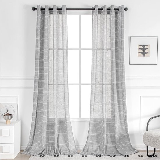 Moderne Gordijnen 190 x 220 cm Doorschijnende, Lichte Zachte, Luchtig, Elegante, met Plooiband, Stijlvol Geschikt Vitrage Gordijnen Voor Woonkamer Slaapkamer Keuken, Wit Moderne Gordijnen 190 x 220 cm Doorschijnende, Lichte Zachte, Luchtig, Elegante, met Plooiband, Stijlvol Geschikt Vitrage Gordijnen Voor Woonkamer Slaapkamer Keuken, Wit