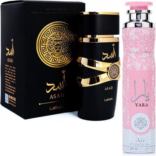 Lattafa Asad EDP U 100 Ml & Yara Moi- Air Freshener 300 ml