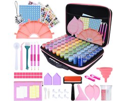 Diamond Painting Accessoires dozen - Opbergdoos met koffer trechter stickers Diamond Painting Accessoires