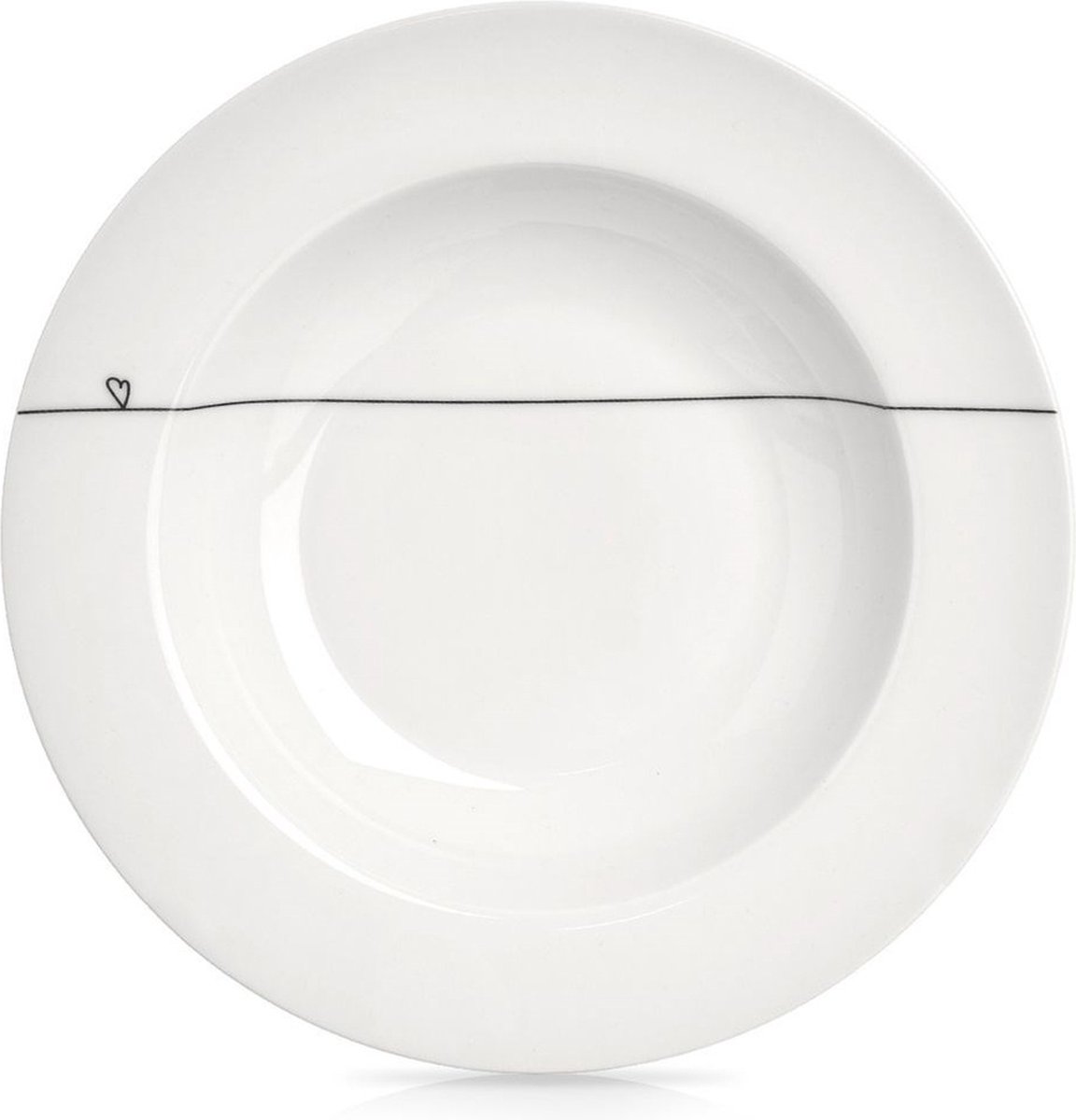 Diep Bord Porselein Wit HART 22 cm, 250 ml - Soepbord - Diepe Borden - Pastabord