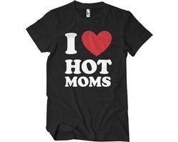 Hybris T-Shirt I Love Hot Moms T-Shirt SH-1-16076-H73-15 Black-M
