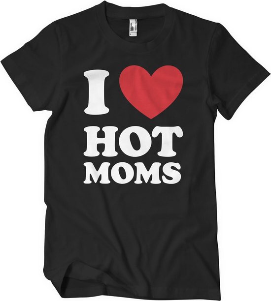 Hybris T-Shirt I Love Hot Moms T-Shirt SH-1-16076-H73-15 Black-M