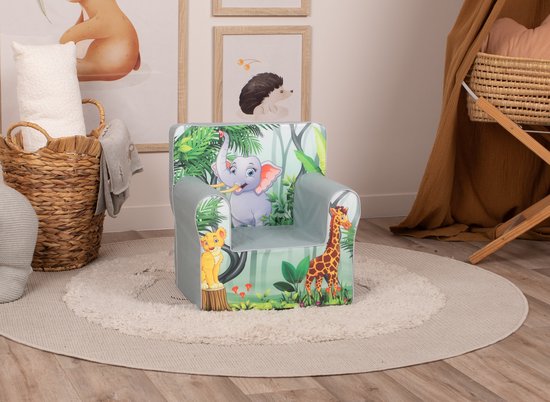 Kinderzetel Olifant Jungle Peuterstoel - Kinderfauteuil - Kinderbank - Kindersofa - Kinder fauteuil - Kinderzeteljes peuters - Kinder zetel - Kinderstoel - kinderfauteuils - Speelgoed 1 jaar - Gomoor van Merkloos — afbeelding 2