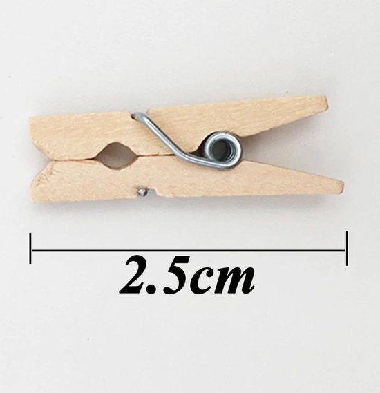 Mini Épingles à linge à Linge Bois - 25MM - 100 pièces