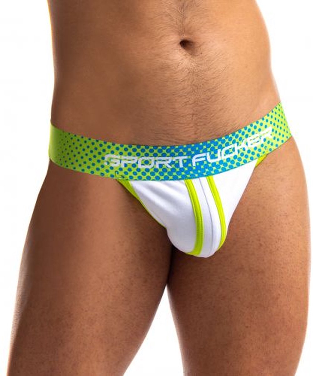 Goedkoopste Sport Fucker Jersey - Jockstrap - Groen/Wit L