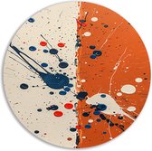 Verf wandcirkels - Vloeistof muurcirkel - Schilderij Spatten - Landelijke schilderijen - Wanddecoratie rond - Decoratie kamer muurcirkel forex 40x40 cm