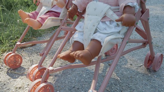 Little Dutch Poppenbuggy - White Meadows - Roze