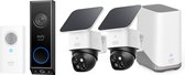 eufy Security S340 SoloCam 2-pack + Homebase 3 + E340 deurbel incl Gong- Bundelvoordeel
