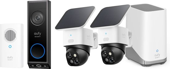 Afbeelding van eufy Security S340 SoloCam 2-pack + Homebase 3 + E340 Review