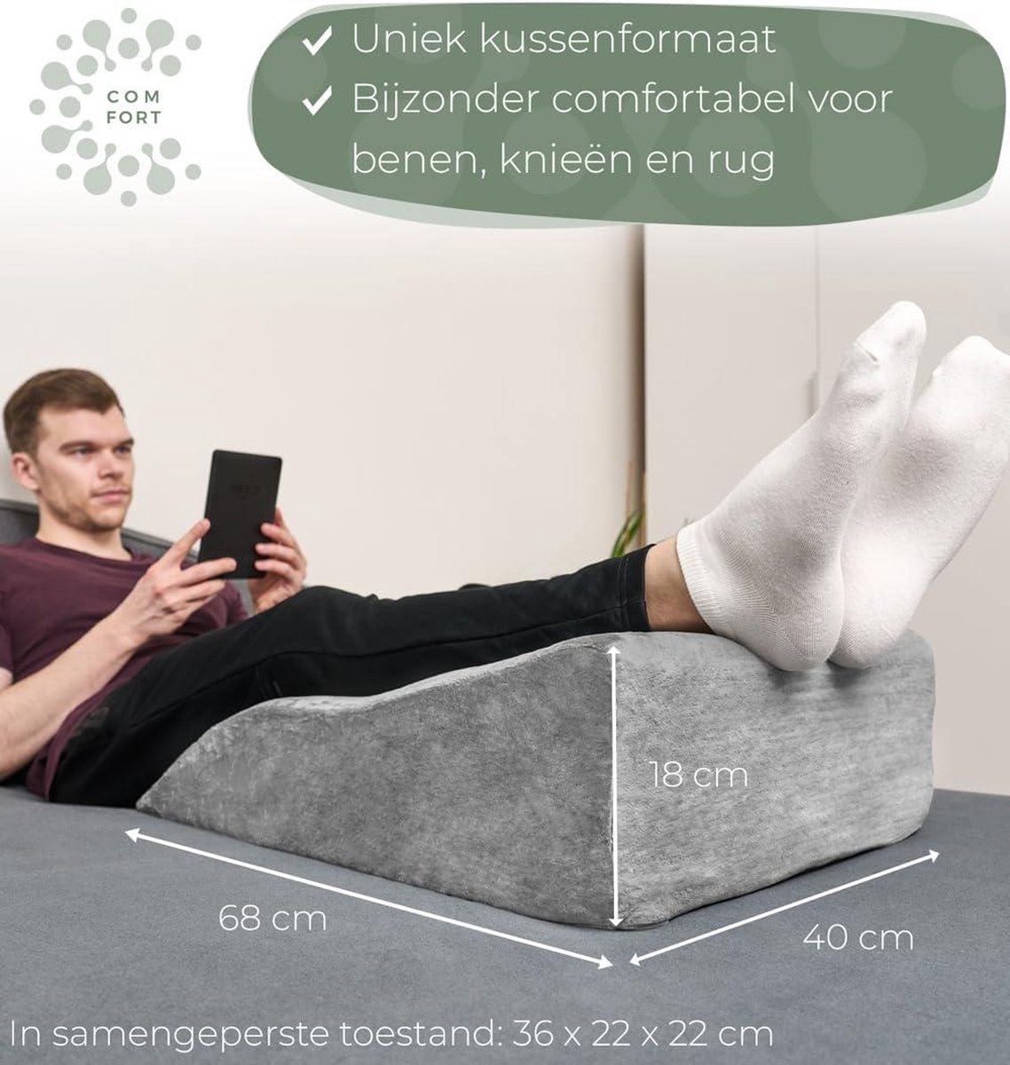 SWAWIS Venkkussen, spons , aderkussen , beenverhogingskussen