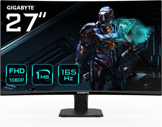 Gigabyte GS27F - Gaming Monitor - 27 inch - Full HD (1920 x 1080) - IPS - 165 Hz - 1 ms