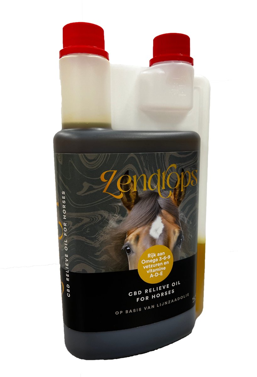 Goedkoopste Eureleaf Zendrops - CBD Olie voor Paarden - 1 Liter - Full-Spectrum CBD met Lijnzaadolie - Natuurlijke Premium Kwaliteit