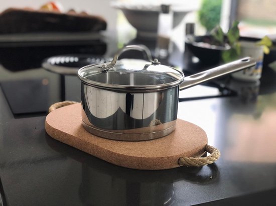 Cleverbrand Panonderzetter van kurk, hittebestendig, 30 x 20 cm, 10 mm dik, rechthoekig, ideaal voor kleine ovenschotels, Made in Portugal