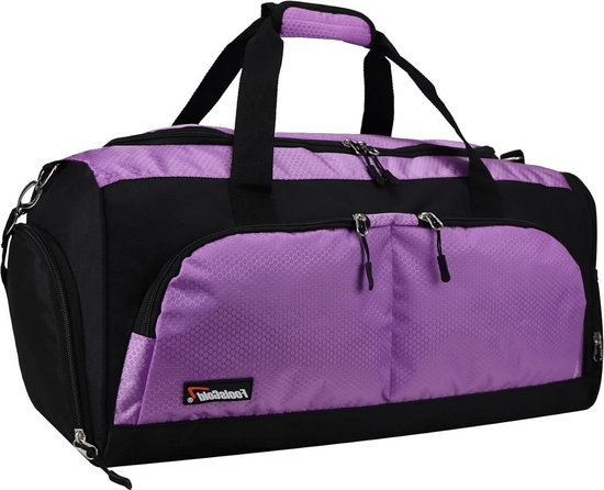 Grand sac de sport fourre-tout de Sport – Zwart/violet – Sac de Voyages – Grande capacité