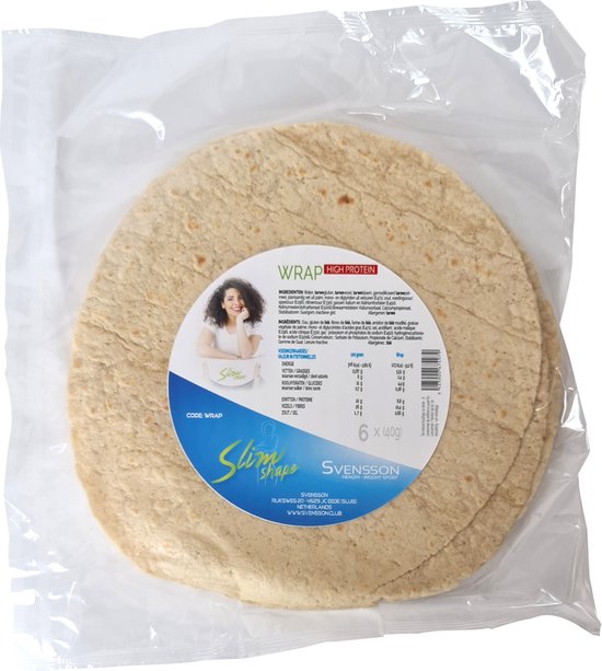 Foto: Svensson koolhydraatarme wrap low carb wrap gezonde wrap tortilla vervanger wrap zonder suiker 12 x 40 g