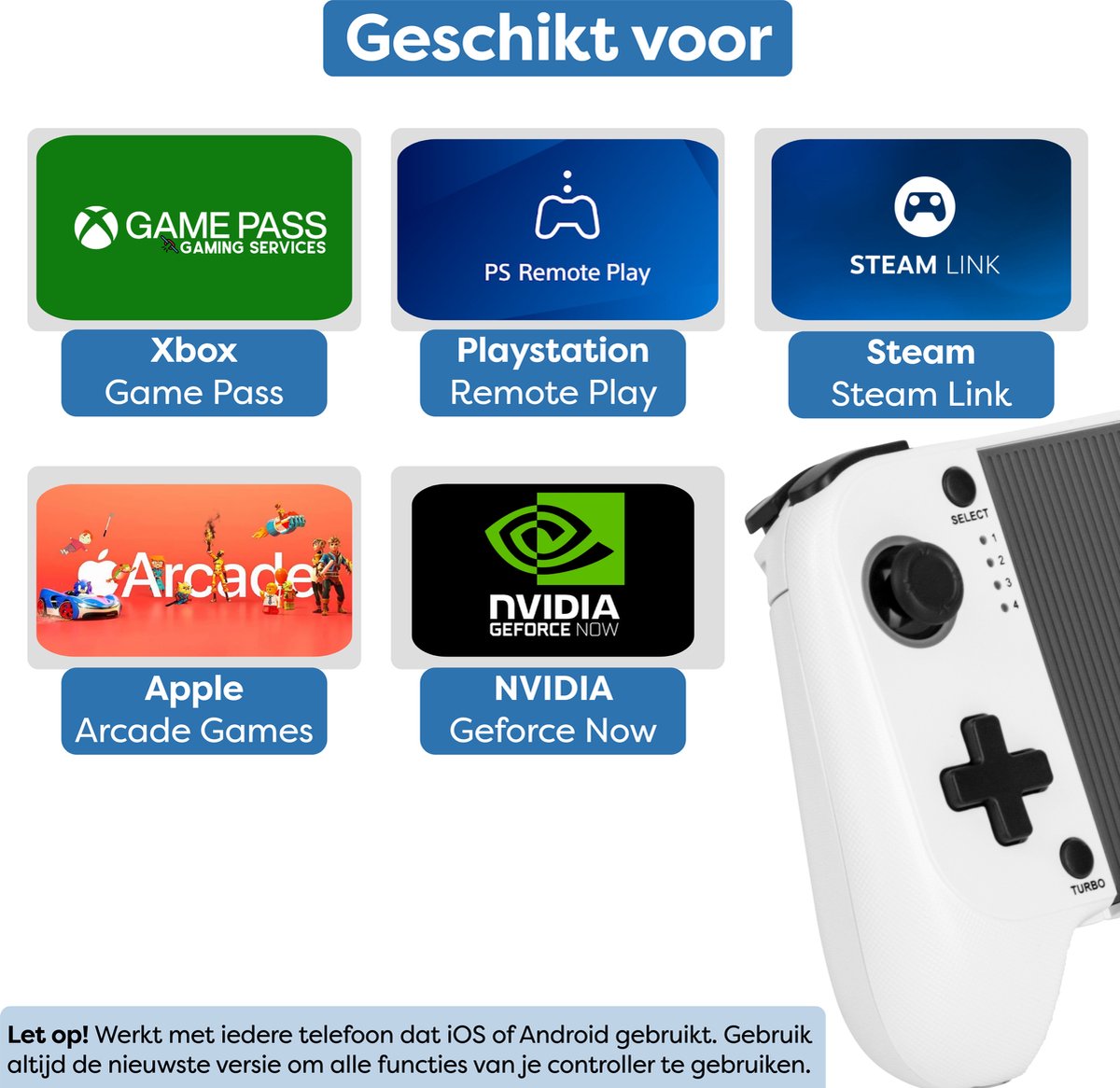 Draadloze Telefoon Controller geschikt voor Nintendo Switch, iPhone, Android, Cloud Streaming (PS5, Xbox Game Pass) - Bluetooth BackBone Draadloos - Turbo + Macro Knoppen - Accessoires — cadeau in Games, Films & Muziek - foto 2