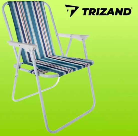 Chaise Camping OverMont Résistante - Bleue, Acier, Polyester, Avec Housse