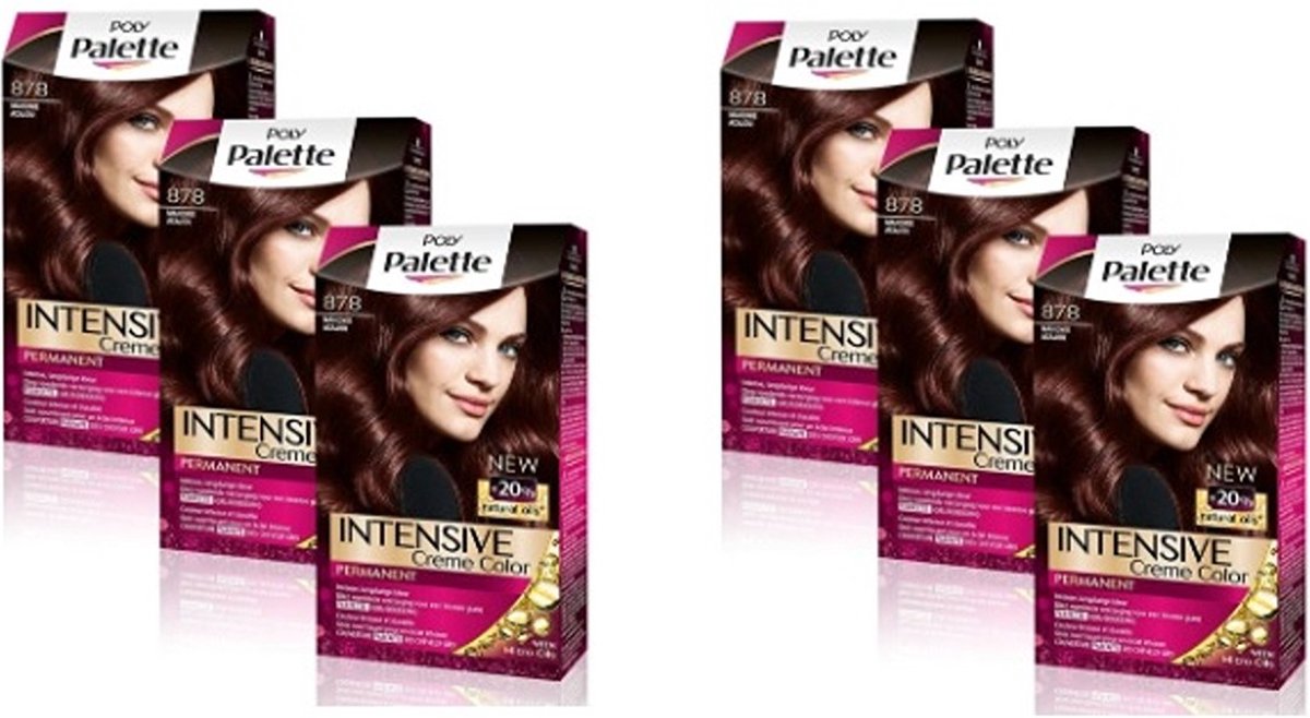 Schwarzkopf Poly Palette - Haarverf - 878 - Mahonie - 115ml x 6