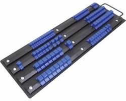 Doppenrail set - 1/4 - 3/8 en 1/2 duims - Voor 80 doppen - Dophouder - SATRA