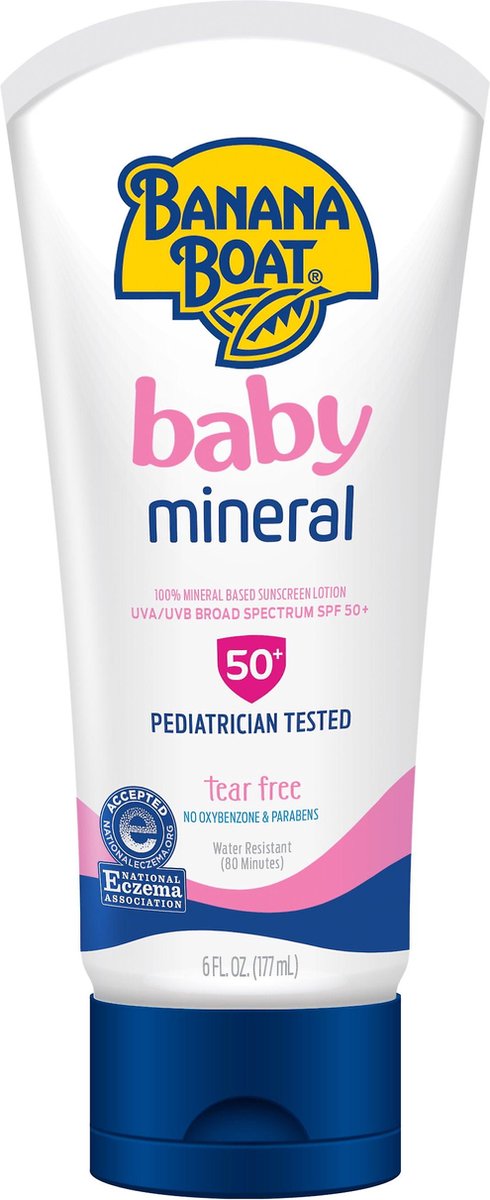 Goedkoopste Banana Boat Baby 100 Mineral Lotion Sunscreen - Zonnebrand - SPF 50 177ml