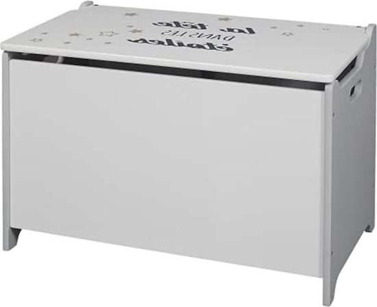 Coffre à Jouets 3-en-1 Enfant Convertible - Banc, Table Et Rangement Avec 2 Bacs En Tissu - Bois MDF, Charge 60 Kg - Gris - 9