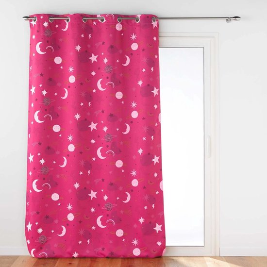 ROOM99 Aura Gordijn met zilveren ringen, 140 x 280 cm breed x hoogte