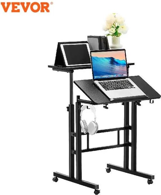homewell Sta-bureau, staand bureau, bureautafel, tafelblad kantelbaar
