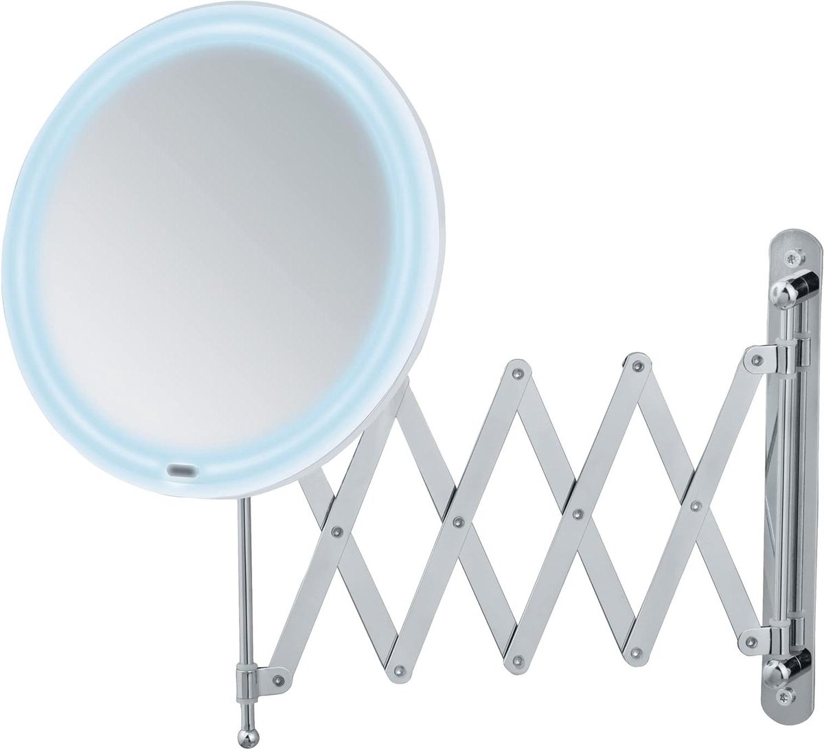 Teleskop-Wandspiegel Barona met LED-verlichting