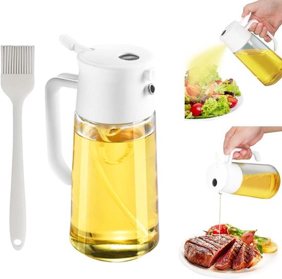 Pulvérisateur D'huile D'olive En Verre 200 Ml – Pour Huile, Vinaigre, Sauces – Cuisine Saine, Dosage Précis – Qualité Alimentaire