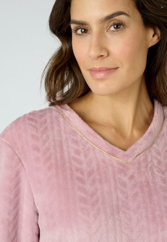 Pigiama Damart Thermolactyl In Maglia Colore Tortora - Scollo A V E Maniche Lunghe