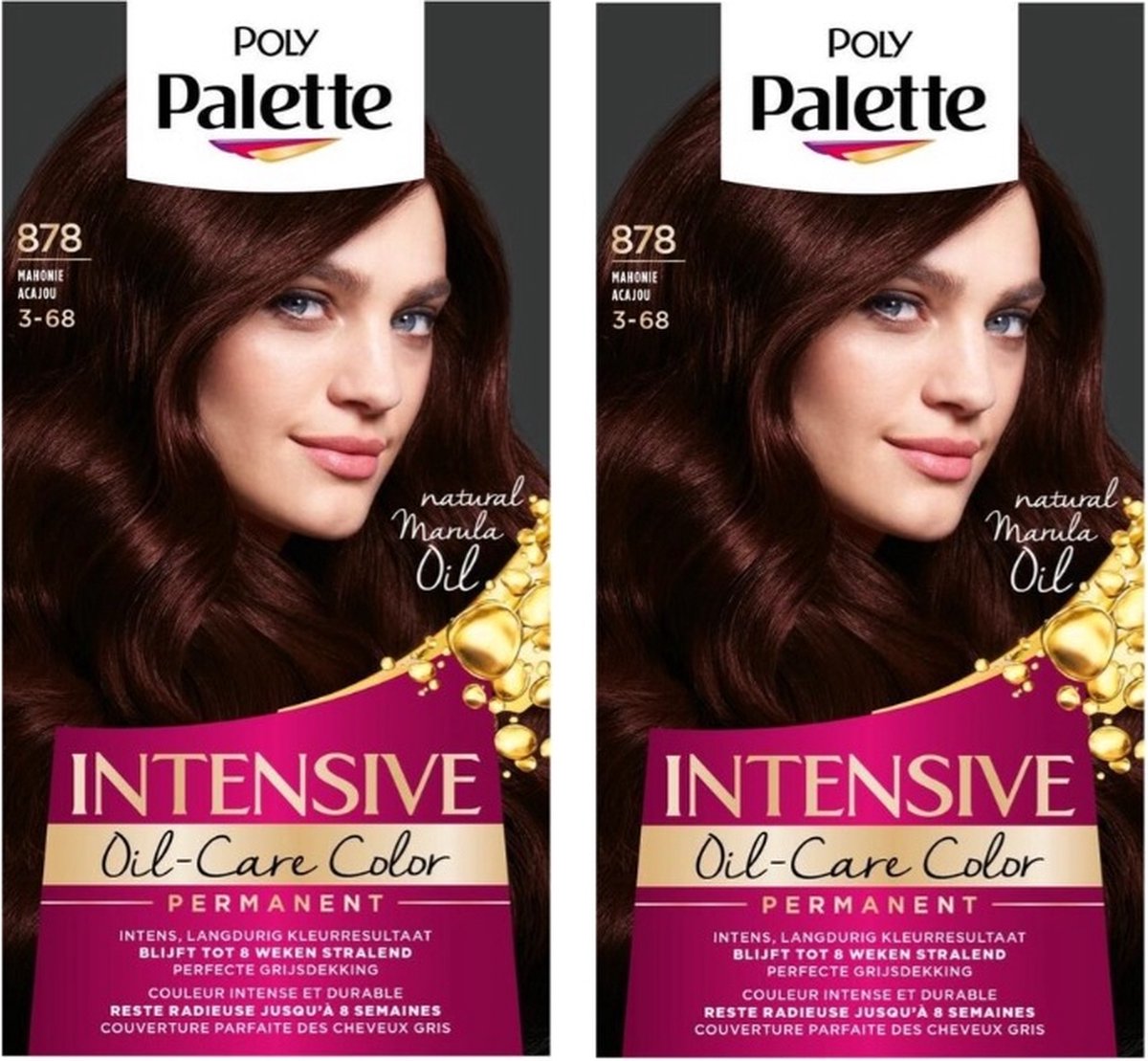 Schwarzkopf Poly Palette - Haarverf - 878 - Mahonie - 115ml x 2