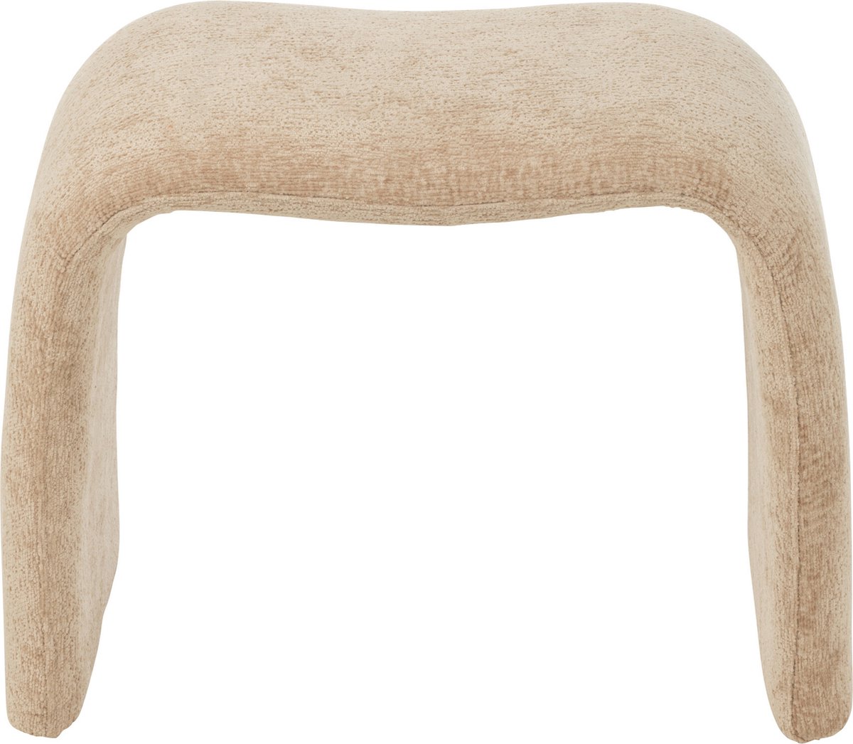 J-Line kruk N shape - textiel - beige