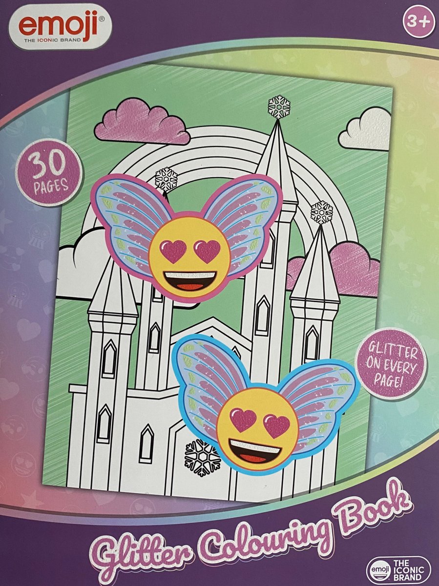 Emoji - Glitter kleurboek 30 pagina's - uitermate geschikt voor stiften en kleurpotloden