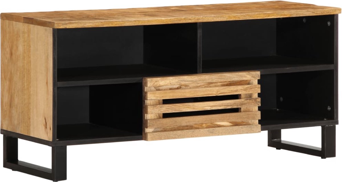 vidaXL - Tv-meubel - 100x34x46 - cm - massief - ruw - mangohout