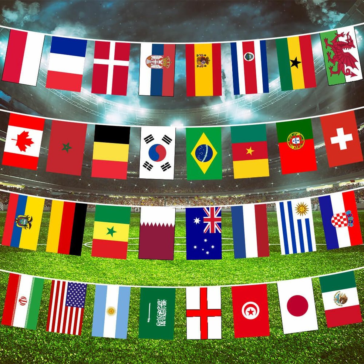 Drapeau Jeux Olympiques 160x90cm - Polyester - Décoration événement Sportif International