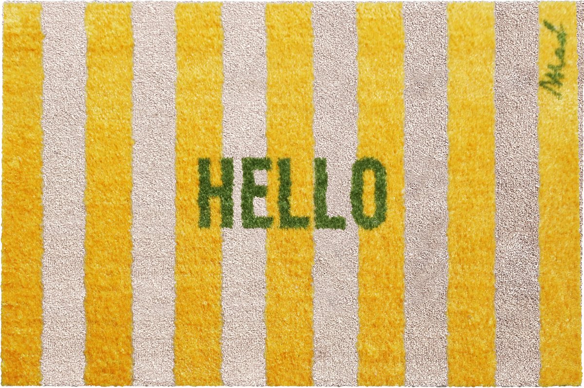 Mad About Mats - DELIA - deurmat - wasbaar - hello - droogloop/touch - 50x75cm