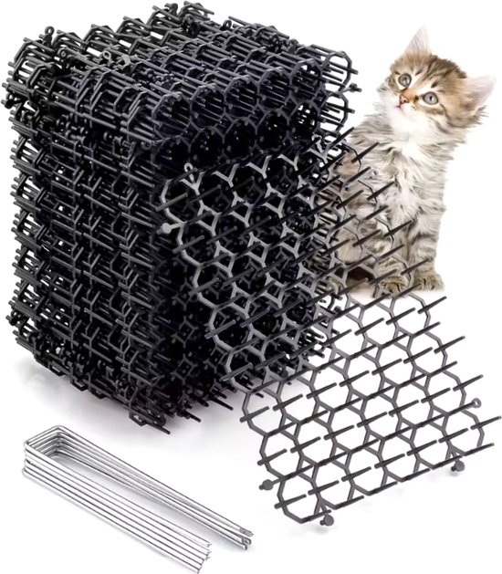 Foto: Glodi goods kattenverjager afweermatten 20 delig katten verjager voor de tuin kat antiklimstrips anti krab strip