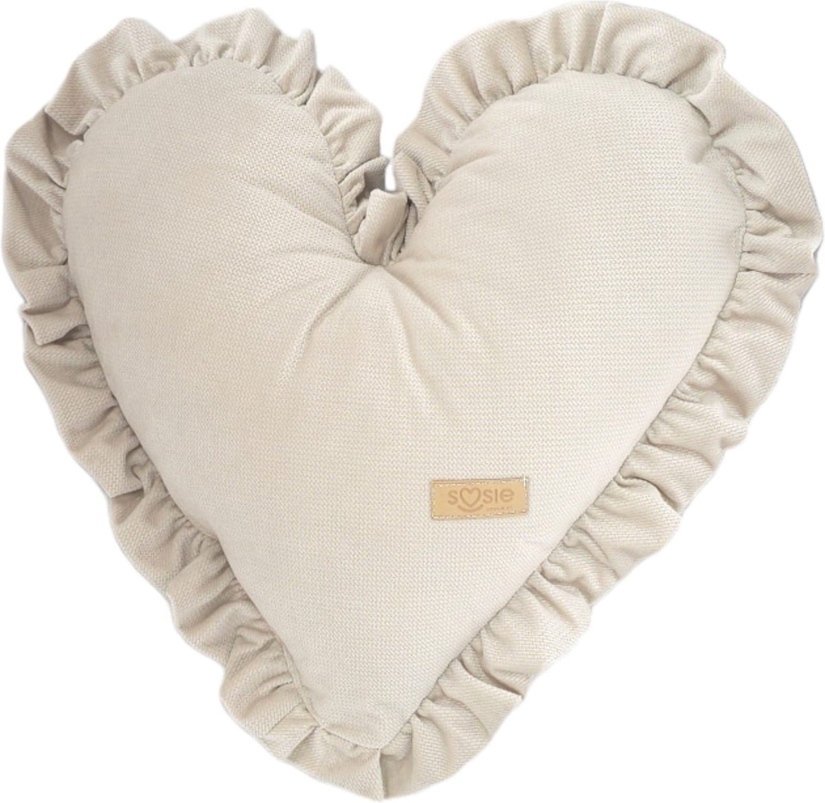 Soosie Decoratieve Kussen Hartvorm Beige - Glamour Collectie