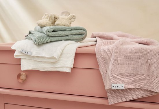 Couverture de lit Meyco Knots - 75 x 100 cm - rose