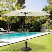 Bol.com Zeshoekige Parasol 270 cm Diameter Cremekleur - Aluminium Standaard 270 x 270 x 200 cm aanbieding