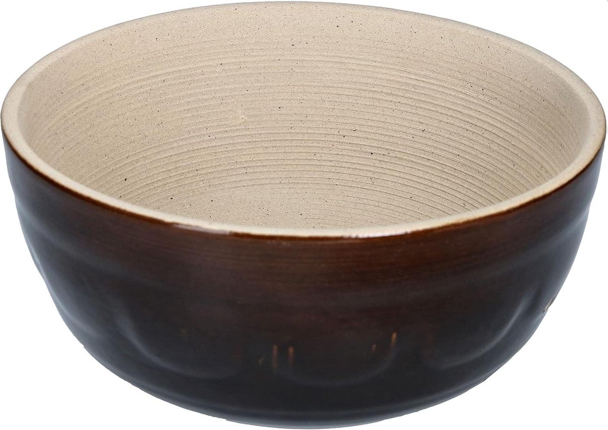 Kleikom 27 cm keramische mengkom - bakken - deegkom van aardewerk kom - roerpan