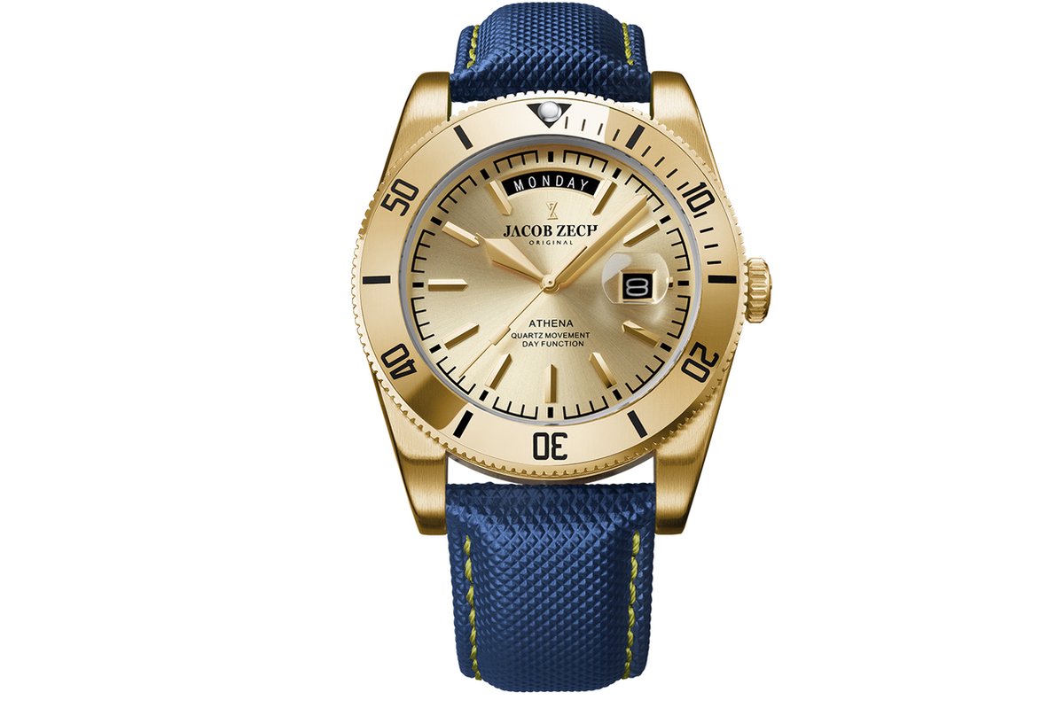 Jacob Zech - Heren Horloge Athena - Goud