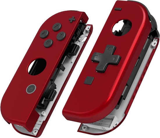 Foto: Rood joycon soft touch controller behuizing d pad versie knoppen doe het zelf switch switch oled joy con
