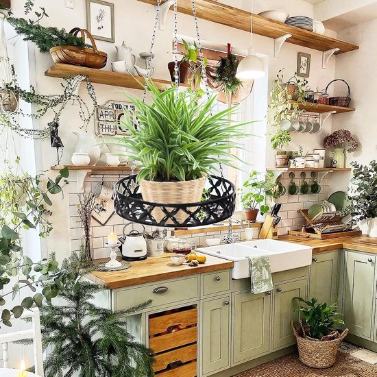 hangende bloempotten Tuin Mand Muur Bloempot DIY Decoratieve Creatieve Muur Opknoping Bloem Geometrische Hexagon Pot for Thuis (Color : Blanc