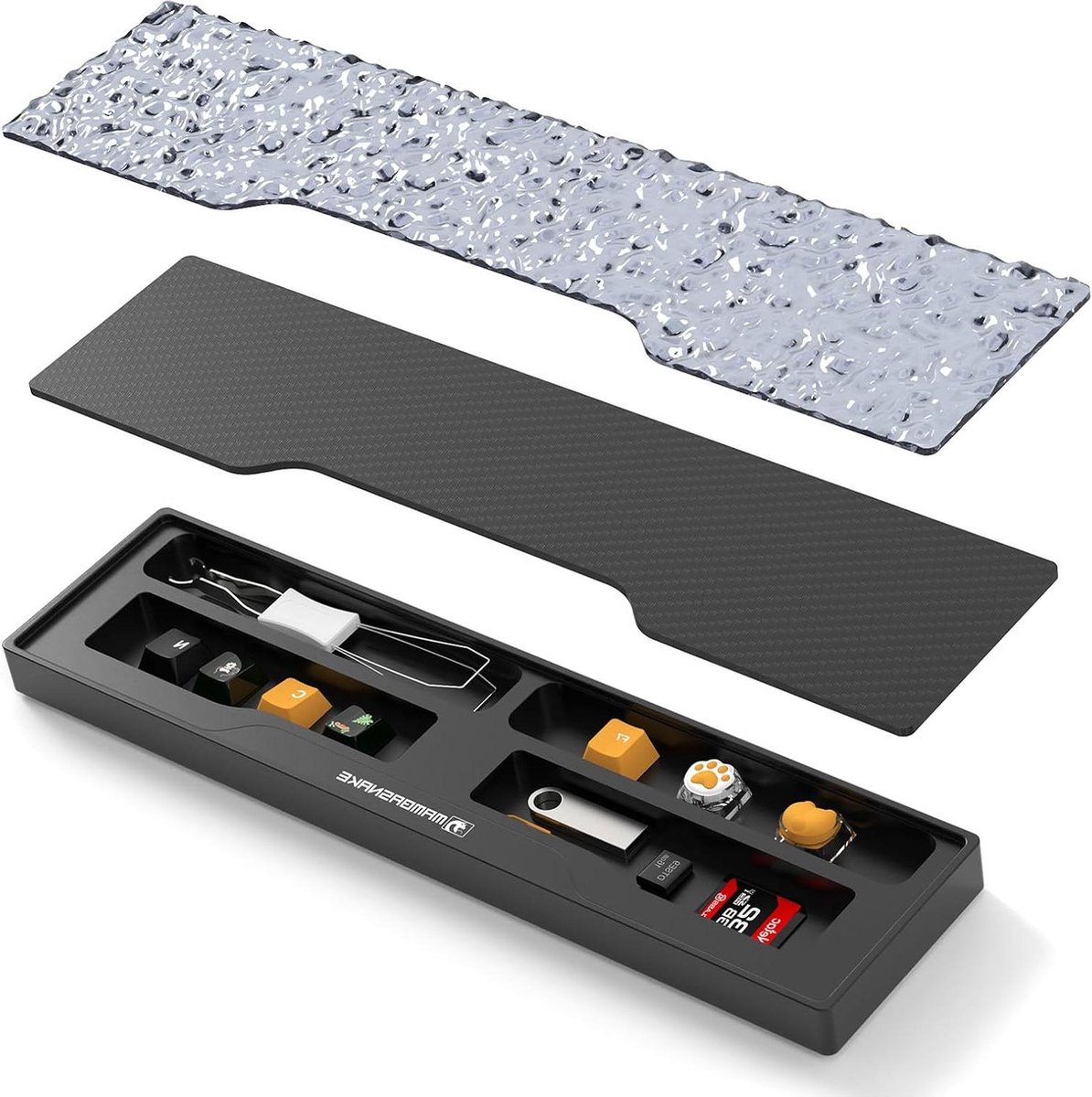 Opbergbare toetsenbordpolssteun - Aluminiumlegering - Ergonomisch - Zwart