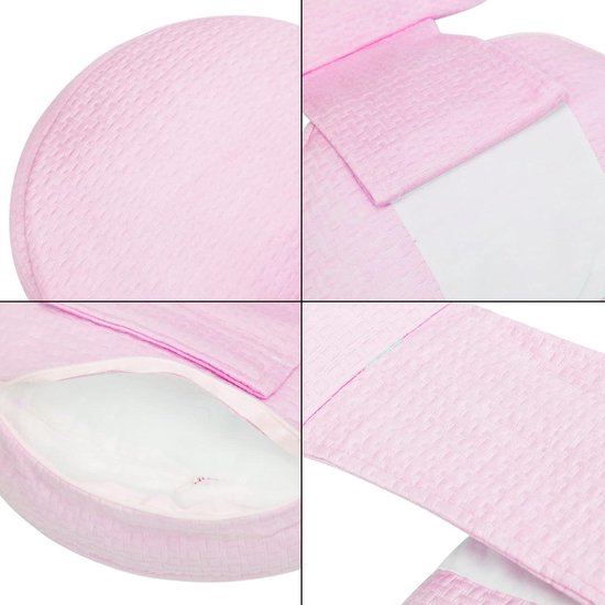 Zwangerschapskussen om te slapen, moederschapskussen voor zwangere vrouwen, zacht zwangerschapskussen met afneembare en verstelbare kussenhoes voor lichaam, buik, rug (01