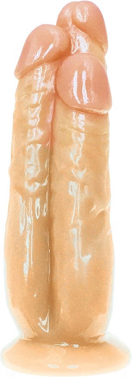 Icon - Triple Threat Dildo - 32,5 x 9,3 cm - Lichte Huidskleur