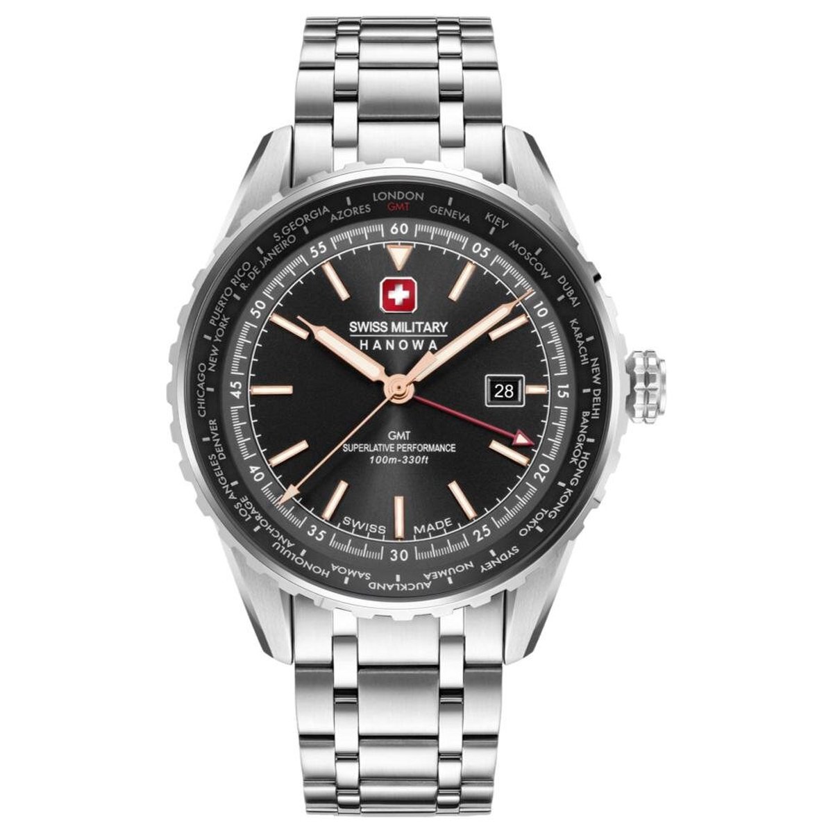 Swiss Military Hanowa - SMWGH0003203 - Polshorloge - Heren - Kwarts - Afterburn GMT